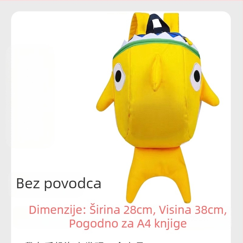 Ruksak u obliku ajkule za školu i putovanja • Najlon • Kapacitet ispod 20 L • Ustupa 10-inčni laptop • Uzorak: životinja