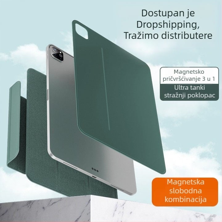 Mini7 zaštitni futrol za Pro 11, Air 5 i iPad Pro od 12,9 inča, tri u jednom, dvostrani klip i magnetsko pričvršćivanje