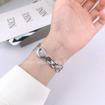 Apple Watch lančana narukvica s dvostrukim srcem, metalna, elegantna, kompatibilna sa serijama 1–9 i SE