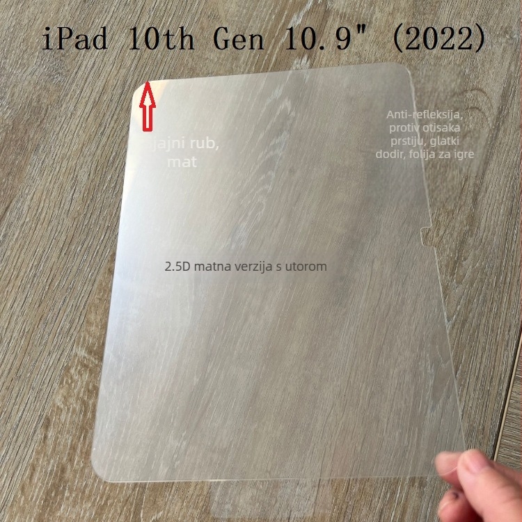 Zaštitno staklo zaslon za iPad 10. generacije (2024) i iPad 11. generacije (2025) – filtr plave svjetlosti, mat završna obrada, 2.5D zaobljene rubove, potpuno prekrivanje zaslona, anti otisci prstiju, otporan na ogrebotine, prašina