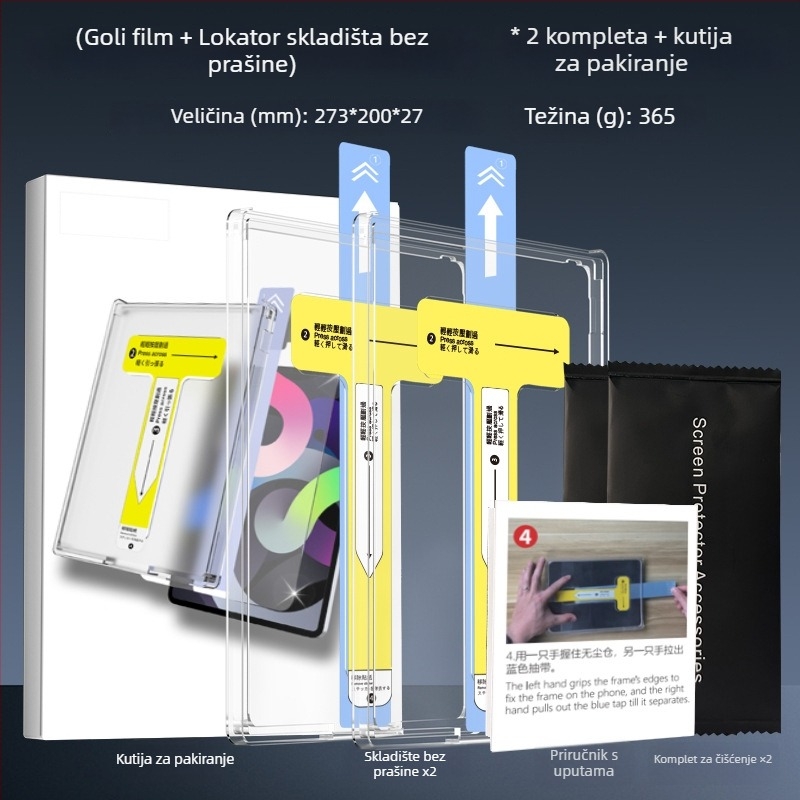 Zaštitno staklo zaslon za iPad 10. generacije (2024) i iPad 11. generacije (2025) – filtr plave svjetlosti, mat završna obrada, 2.5D zaobljene rubove, potpuno prekrivanje zaslona, anti otisci prstiju, otporan na ogrebotine, prašina