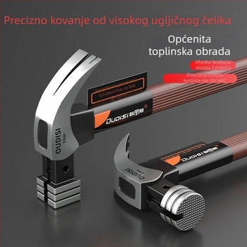 Čekić s izoliranim držačem za električare, kandža za vađenje eksera, glava od visokougljičnog čelika, industrijske klase