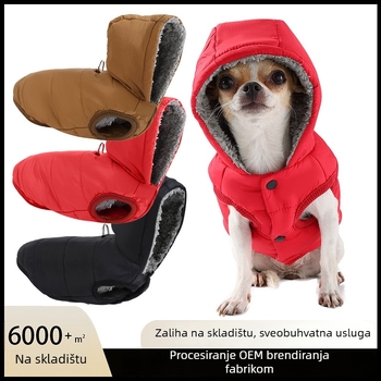 Odjeća za kućne ljubimce: kapuljača i šešir, toplo podstavljeno, poliester