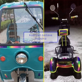 Dekorativne naljepnice za tijelo električnog motocikla sa šarenim reflektirajućim trakama — Brand: Unique, Materijal: Other