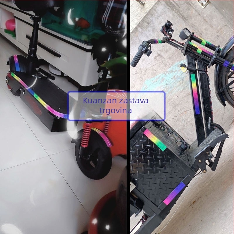 Dekorativne naljepnice za tijelo električnog motocikla sa šarenim reflektirajućim trakama — Brand: Unique, Materijal: Other