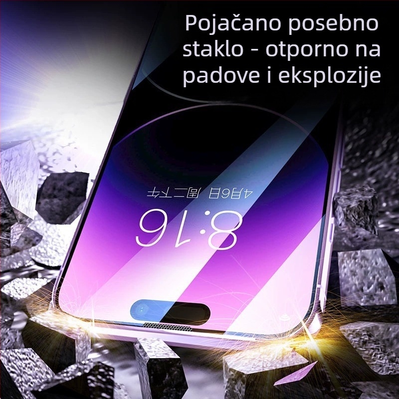 Staklena zaštita zaslona od temperiranog stakla za realme — prednji film, HD jasnoća, anti-plavo svjetlo, uključuje drugi naljepnicu paket
