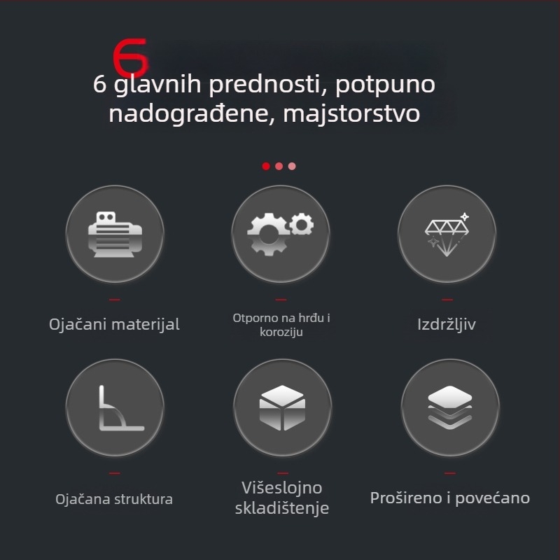 Nehrđajuća čelična prenosna kutija za alate - Veliki kapacitet, Višestruka kutija za pohranu alata