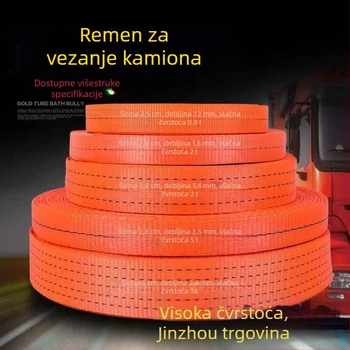 Visokoizdržljiv poliester remen za pričvršćivanje tereta za kamione i prikolice, širok i debeo