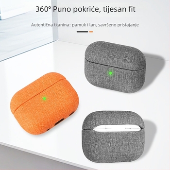 Zaštitni kućište za AirPods Pro 3 / AirPods 4 s velurom i tkanom teksturom, prenosivo, za Apple