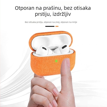 Zaštitni kućište za AirPods Pro 3 / AirPods 4 s velurom i tkanom teksturom, prenosivo, za Apple
