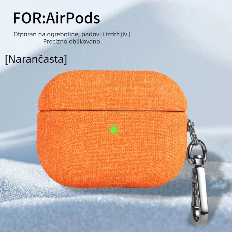 Zaštitni kućište za AirPods Pro 3 / AirPods 4 s velurom i tkanom teksturom, prenosivo, za Apple