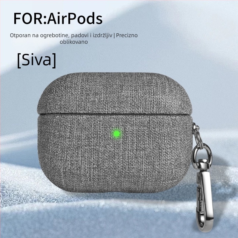 Zaštitni kućište za AirPods Pro 3 / AirPods 4 s velurom i tkanom teksturom, prenosivo, za Apple