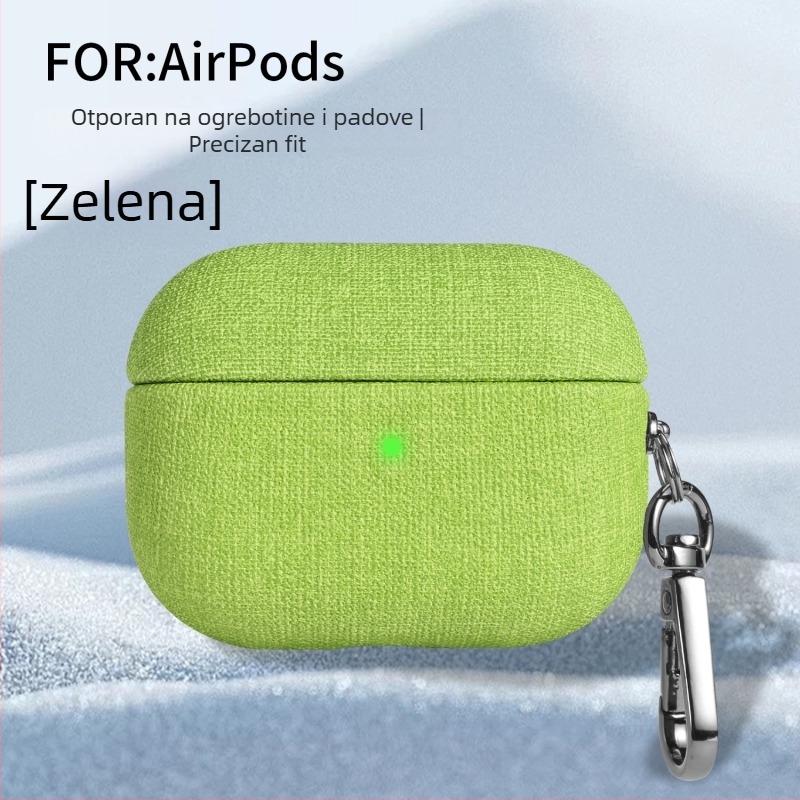 Zaštitni kućište za AirPods Pro 3 / AirPods 4 s velurom i tkanom teksturom, prenosivo, za Apple