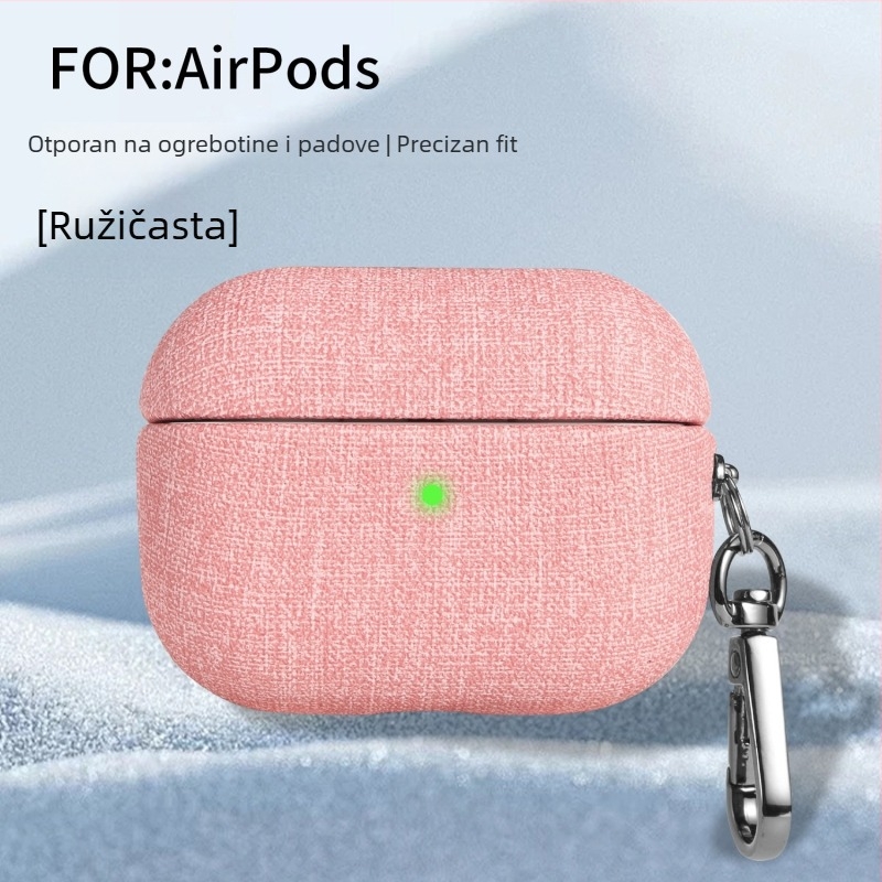Zaštitni kućište za AirPods Pro 3 / AirPods 4 s velurom i tkanom teksturom, prenosivo, za Apple