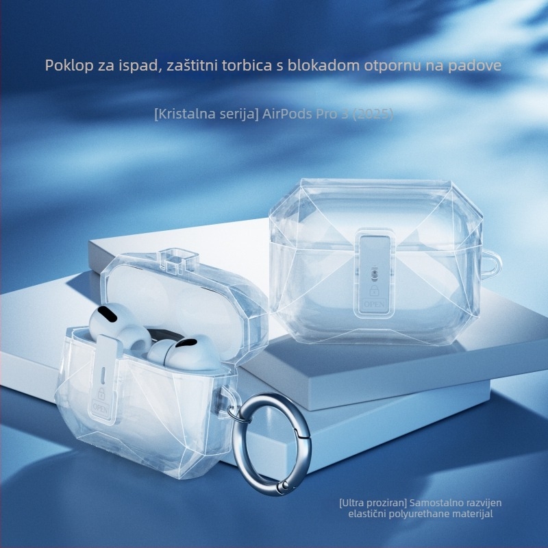 TPU zaštitna maska za AirPods Pro3/2 s magnetskim zatvaračem, precizno pristajanje, injekcijsko oblikovanje, kompatibilan s Apple