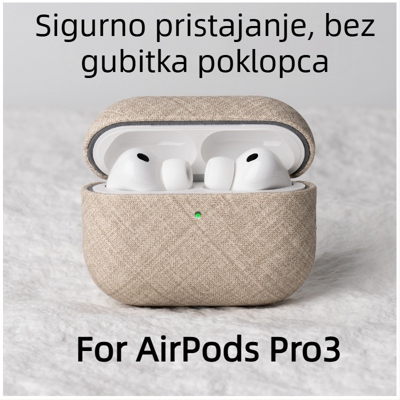 Lopie zaštitna futrola za Apple AirPods Pro — PU, sveobuhvatna zaštita, ručno izrađena, teksturno uzorak, podržava prilagodbu
