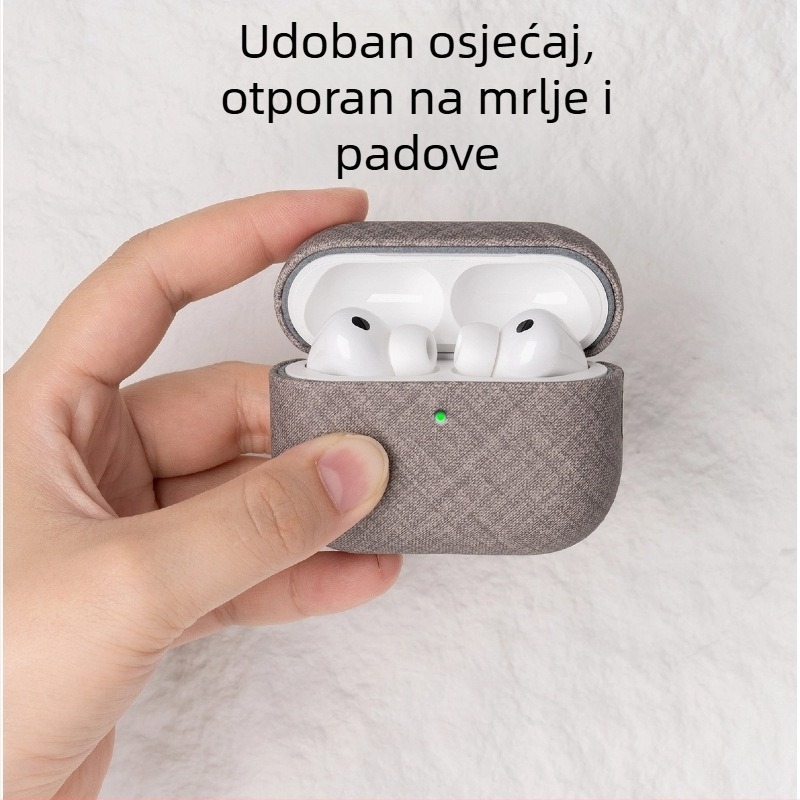 Lopie zaštitna futrola za Apple AirPods Pro — PU, sveobuhvatna zaštita, ručno izrađena, teksturno uzorak, podržava prilagodbu