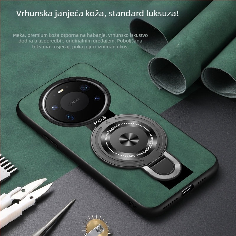 Kućište za Huawei Mate 80 / Mate 80 Pro Max s magnetskim držačem – ultratanko, mat silikon.