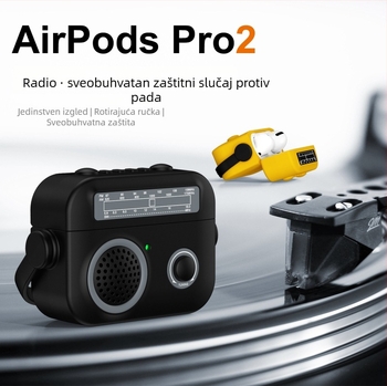 Zaštitna maska za AirPods Pro 2 — silikon, injekcijsko prešivanje, prozirna/mat završnica, kompatibilna s Apple