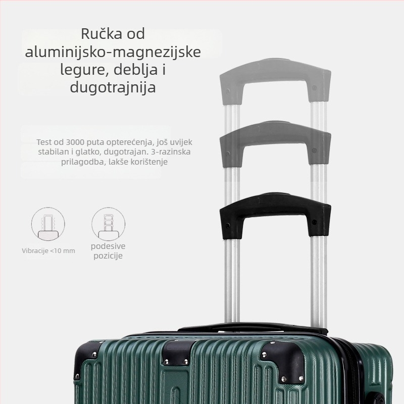 Kufor za ručnu prtljagu, ABS materijal, 2,3 kg, Univerzalni kotači, Otvaranje na zip
