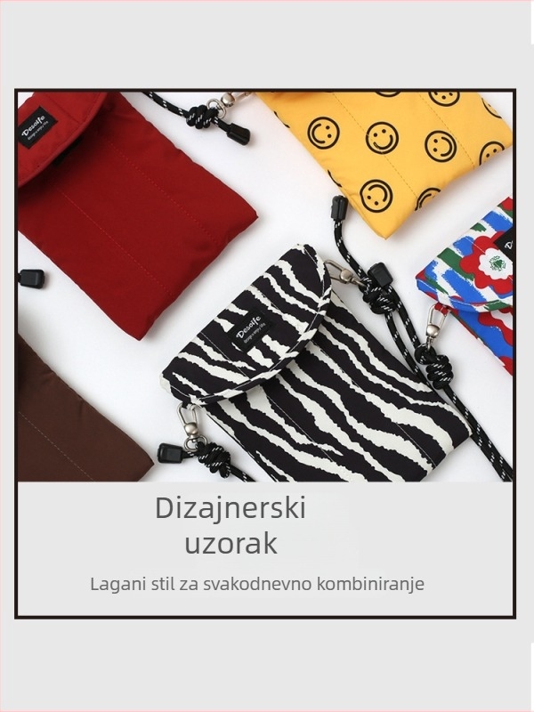 Desoife presiva mala torbica za telefon – lagana crossbody, unisex, gradski stil, poliester, Velcro zatvaranje, vertikalni kvadratni oblik, jesen 2023 izdanje