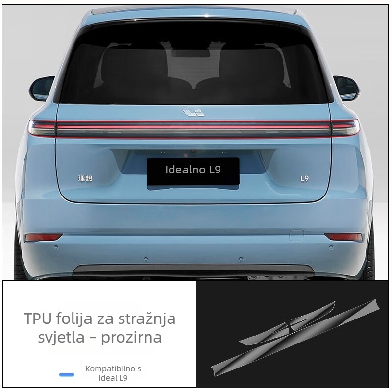 Crni ratnik: TPU folija za svjetla sa zvjezdanim prstenom i zaštitna folija za stražnja svjetla za Li Xiang L6/L7/L8/L9