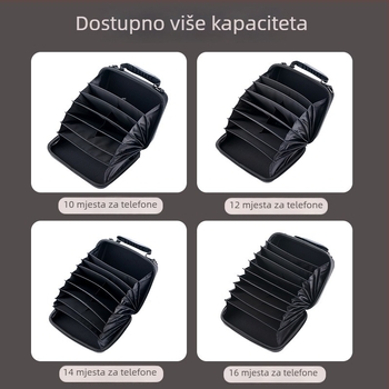 Torba za mobitel s višestrukim džepovima za kartice, kutijasti tvrdi kućište, Oxford platno, unisex, za 16 pametnih telefona