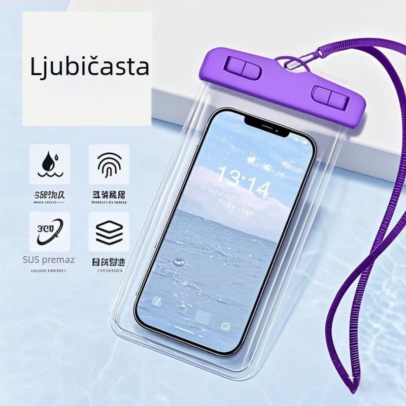 Prozirna vodootporna futrola za telefon s dodirnim zaslonom, pogodna za fotografiranje tijekom plivanja i vodnih parkova