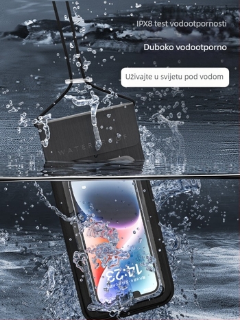 TPU vodootporna torbica za telefon s dodirnim zaslonom, otporna na udarce i habanje, 7,5 inča velikog kapaciteta