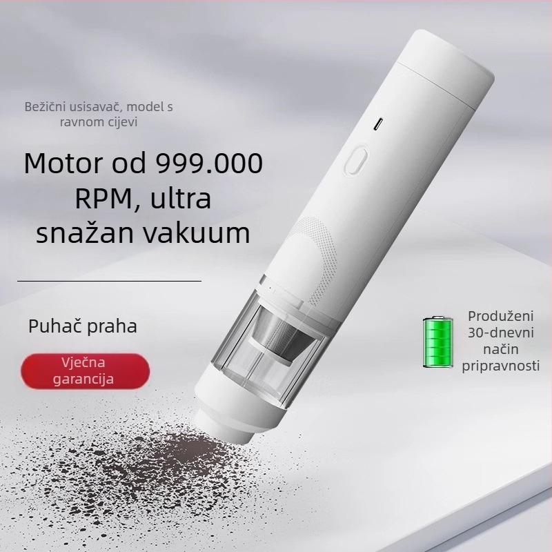 Ručni usisavač za automobil — 90W, 20000Pa usis, punjivi, kabel duljine 3 m
