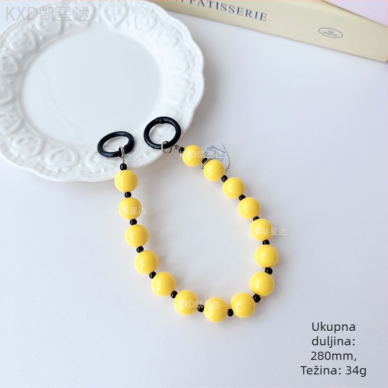 Privjesak za futrolu mobitela s geometrijskim perlicama, ručna izrada, plastični multifunkcionalni dodatak