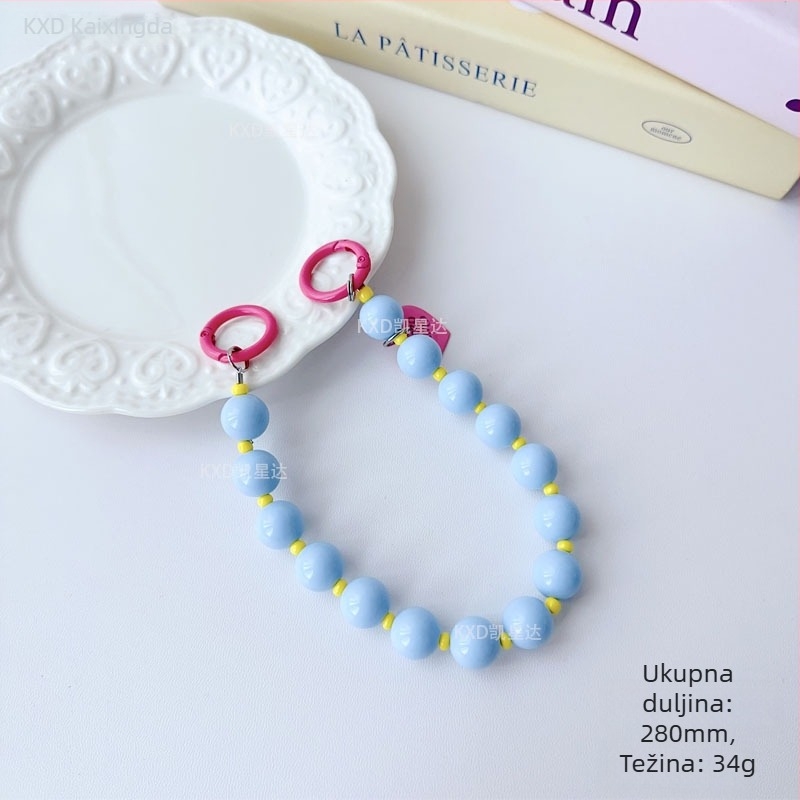 Privjesak za futrolu mobitela s geometrijskim perlicama, ručna izrada, plastični multifunkcionalni dodatak