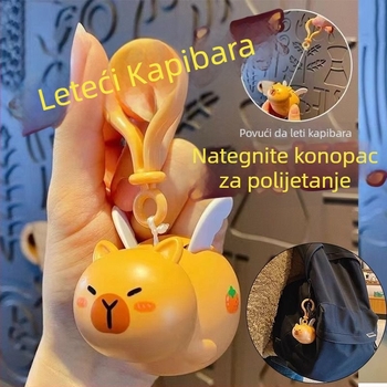 Slatka kapibara privezak za ruksak – plastičan, individualno pakiranje, sladak stil (Privezak; Plastika; Individualno pakiranje; Sladak stil)