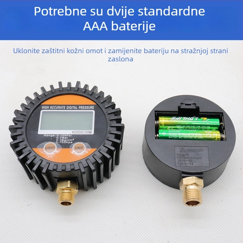 Elektronički manometar za tlak u gumama s digitalnim zaslonom (Model 1)