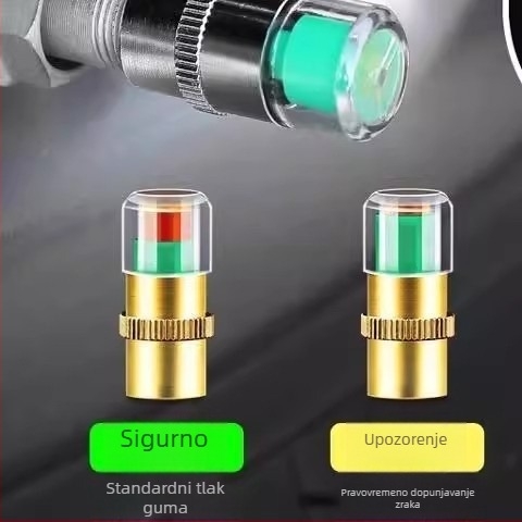 Strength Mjerac tlaka u pneumatikama za automobile i motocikle – Vanjski precizan mjerni uređaj, materijal nehrđajući čelik, cijelo bakreno jezgro, plastično jezgro