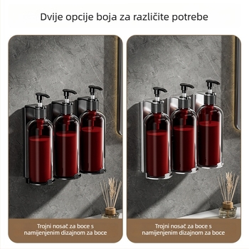 Držač dozatora sapuna od nehrđajućeg čelika – brušeni završetak, lagani luksuzni stil, ručna aktivacija, težina 400 g