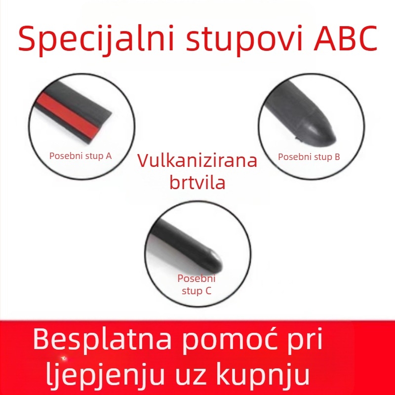 Gumeni brtveni pojas vrata automobila – silikon, vodootporan, otporan na prašinu i tih, univerzalni dvostruki sloj