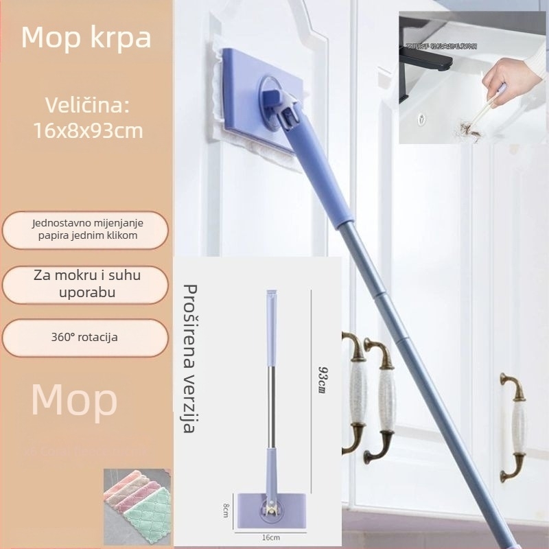 Set mop i kanta – šipka mopova od željeza; otpornost na koroziju razina 10; nosivost >10 kg; postotak odvodnje 50–60%; tip mopа: drugi mopovi