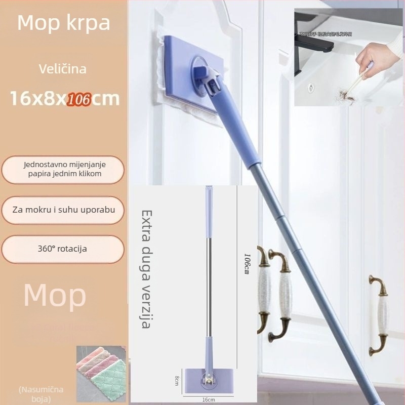Set mop i kanta – šipka mopova od željeza; otpornost na koroziju razina 10; nosivost >10 kg; postotak odvodnje 50–60%; tip mopа: drugi mopovi