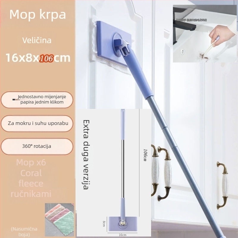 Set mop i kanta – šipka mopova od željeza; otpornost na koroziju razina 10; nosivost >10 kg; postotak odvodnje 50–60%; tip mopа: drugi mopovi