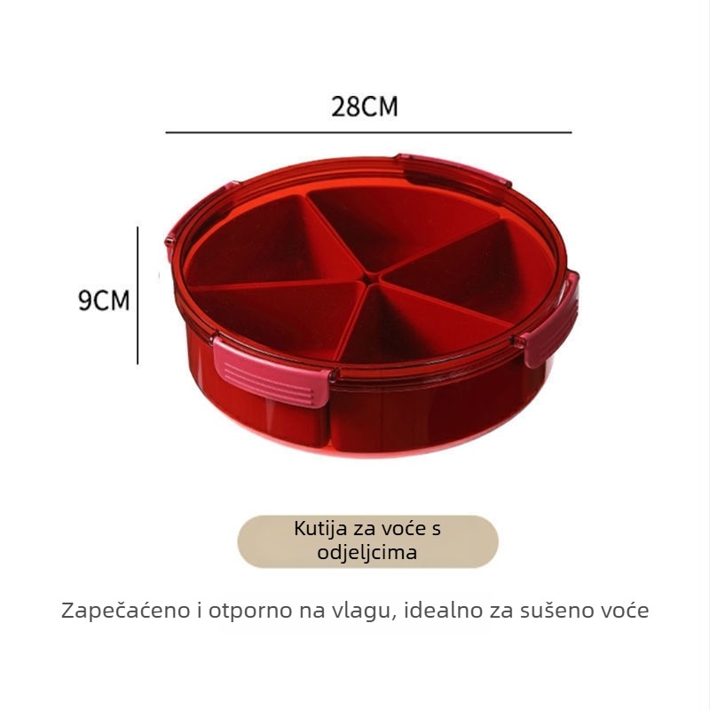 Plastična posuda za voće s pregradama – jednostavan dizajn, novi kineski stil