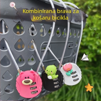 Katanac za košaricu električnog bicikla sa šifrom