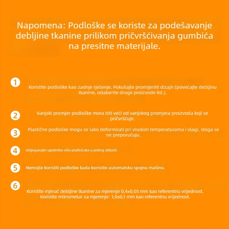 Najlonska gumba s očima i prozirnim plastičnim podloškom – spojni/učvršćivač za kapute i odjeću