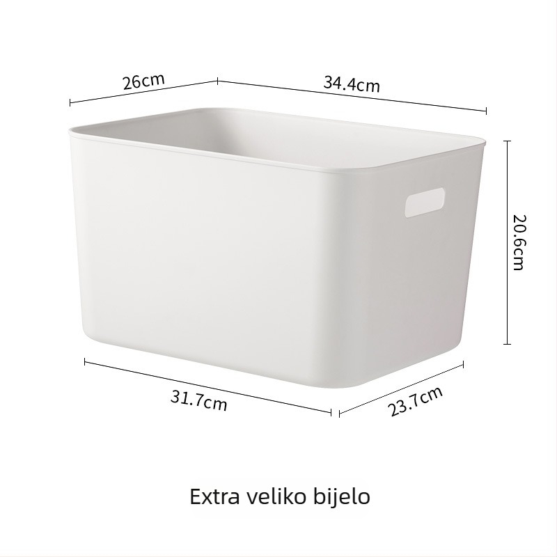 Plastična košara za skladištenje — moderni minimalistički dizajn za kupaonicu i kuhinju, model 6606