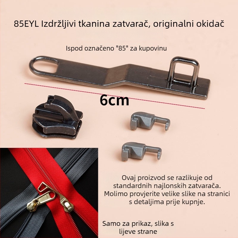 Brava za zatvarač prtljage – Ykks, cinkova legura, stil slonovog trupa, za kuću i torbe, posebni proizvod