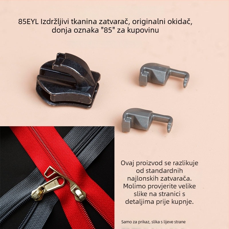 Brava za zatvarač prtljage – Ykks, cinkova legura, stil slonovog trupa, za kuću i torbe, posebni proizvod