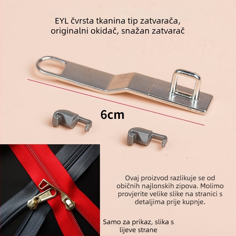 Brava za zatvarač prtljage – Ykks, cinkova legura, stil slonovog trupa, za kuću i torbe, posebni proizvod