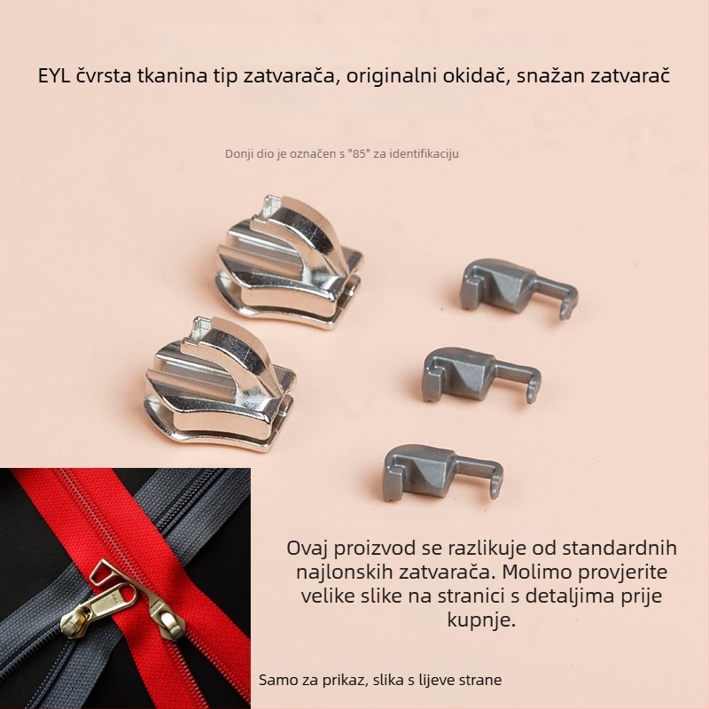 Brava za zatvarač prtljage – Ykks, cinkova legura, stil slonovog trupa, za kuću i torbe, posebni proizvod