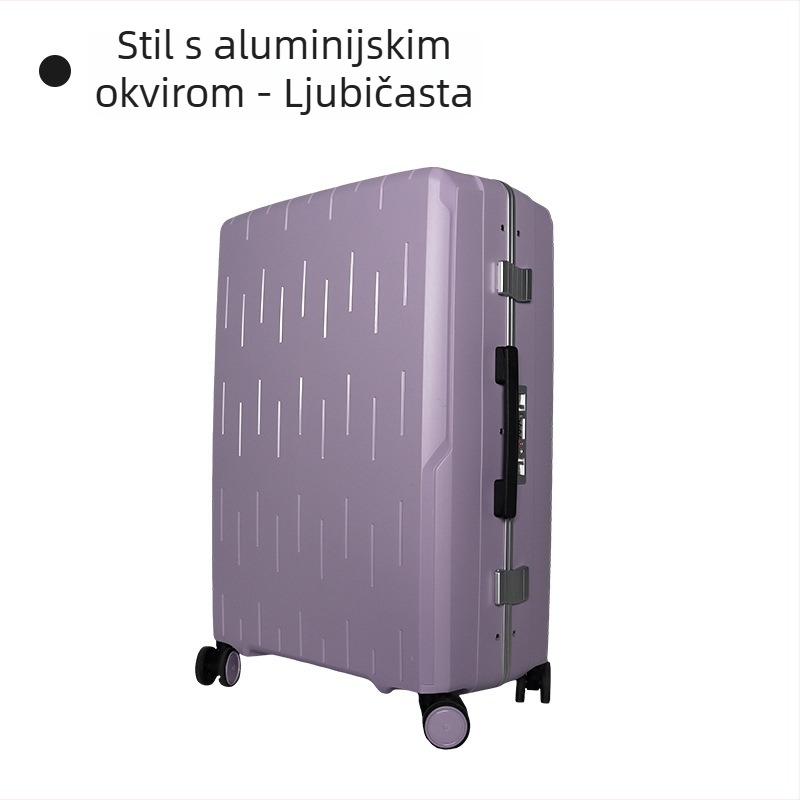 PP kovčeg na kolima, univerzalni kotači, zatvaranje na zip, TSA zaključavanje s kodom, težina 3,15 kg