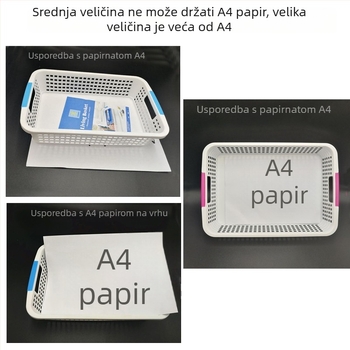 Plastična pravokutna košara za pohranu, model 3544, pakiranje 48 kom